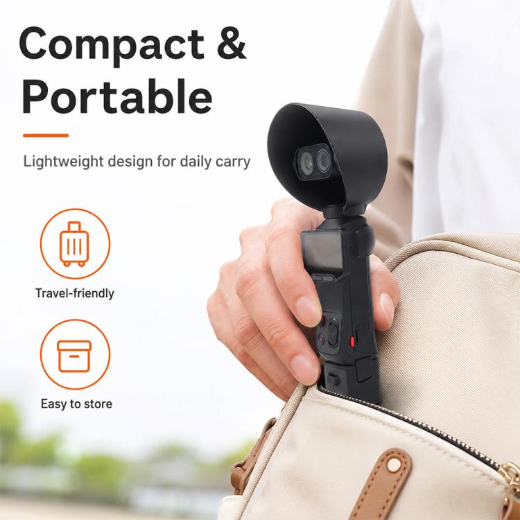 Compatible Lens Hood Anti-Glare Sun Shade Protective Cover for Insta360 Luna Ultra