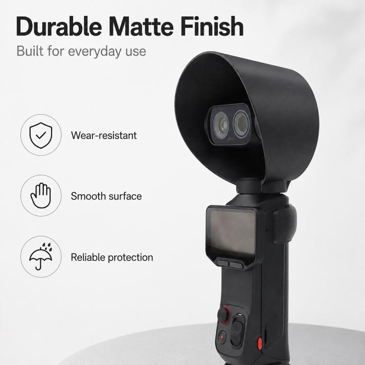 Compatible Lens Hood Anti-Glare Sun Shade Protective Cover for Insta360 Luna Ultra
