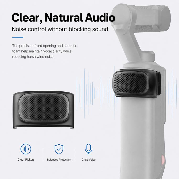Compatible Microphone Wind Muff Noise Reduction Windshield Cover, For Insta360 Luna Ultra
