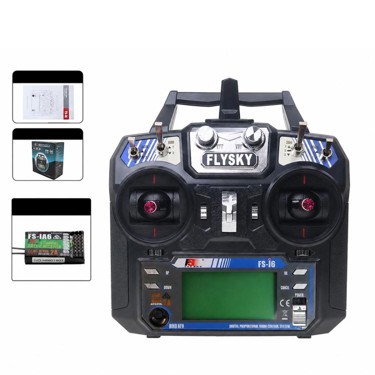 FlySky 2.4GHz 6CH Radio System Two-Way RC Transmitter Controller