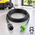 Replacement 230V EU-Plug Power Cord for Festool CT15 E-Set / CTL MIDI / CTL 26E / CTL 36E