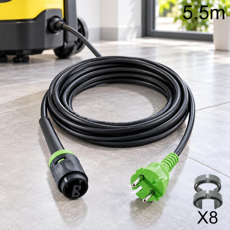 Replacement 230V EU-Plug Power Cord for Festool CT15 E-Set / CTL MIDI / CTL 26E / CTL 36E