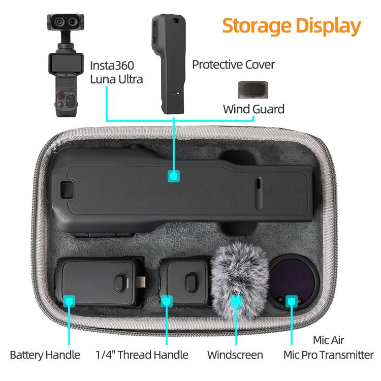 For Insta360 Luna Ultra Sunnylife Mini Carrying Case Handbag Creator Combo Bag, LU-B262 | PartsWorld
