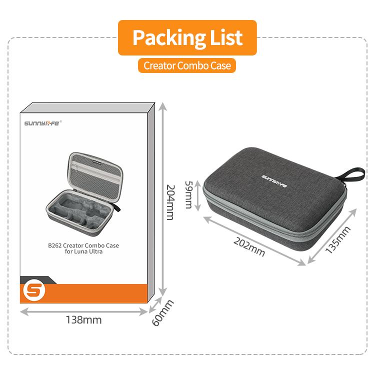 For Insta360 Luna Ultra Sunnylife Mini Carrying Case Handbag Creator Combo Bag, LU-B262 | PartsWorld