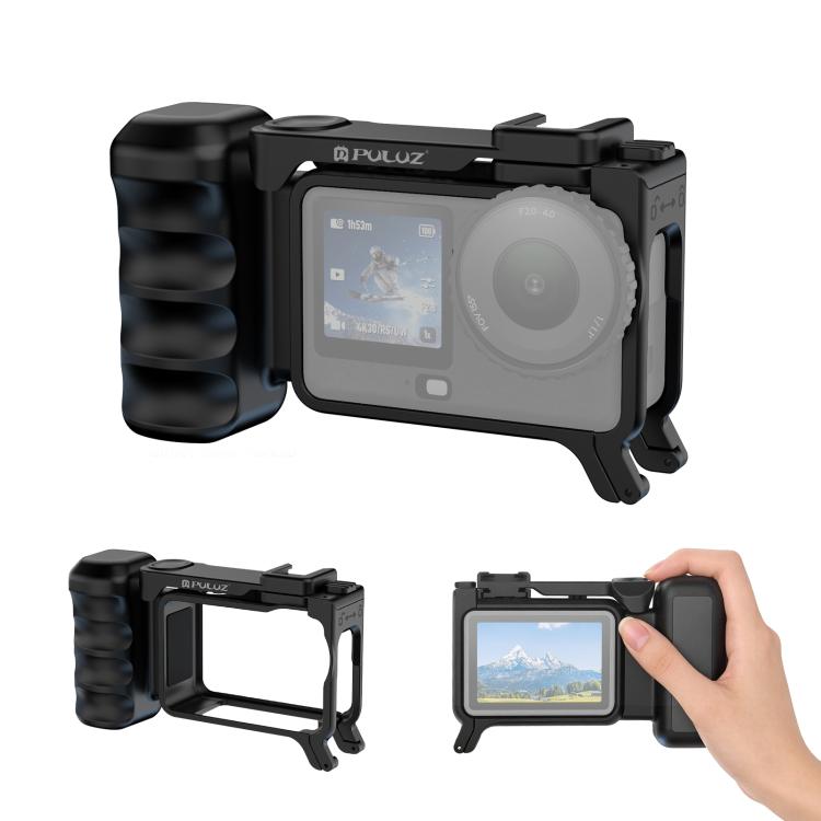 PULUZ Street Photography Handle for DJI Osmo Action 6 – Ergonomic Grip Cage with Cold Shoe