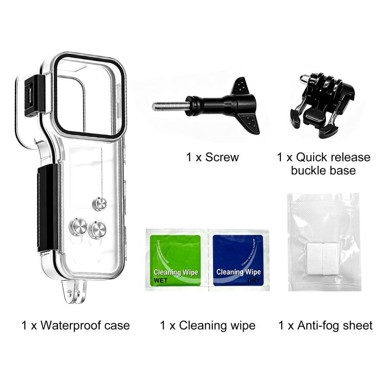 Compatible Waterproof Diving Case for DJI Osmo Pocket 4 – IPX8 50m, AR Glass & Anti-Fog Inserts