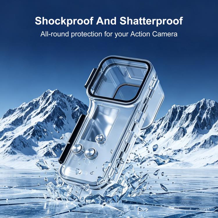 Compatible Waterproof Diving Case for DJI Osmo Pocket 4 – IPX8 50m, AR Glass & Anti-Fog Inserts