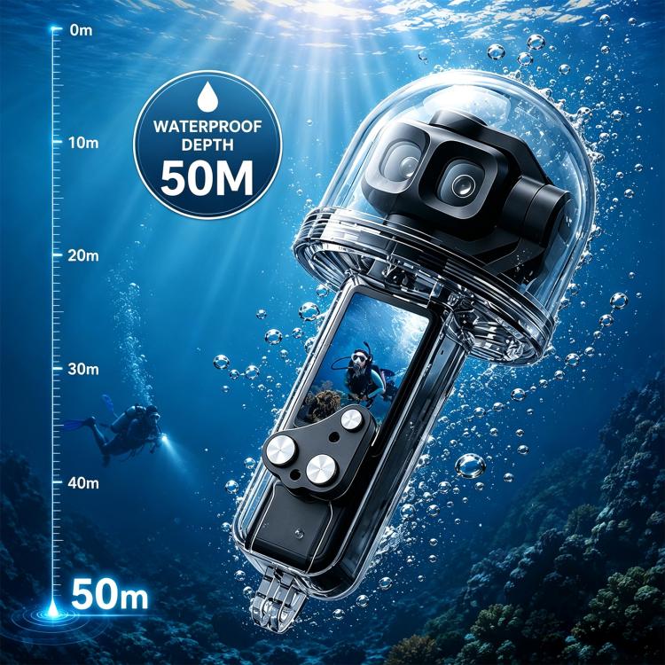 For DJI Osmo Pocket 4P PULUZ 50m Underwater Waterproof Housing Diving Cover, For DJI Osmo Pocket 4P | PartsWorld
