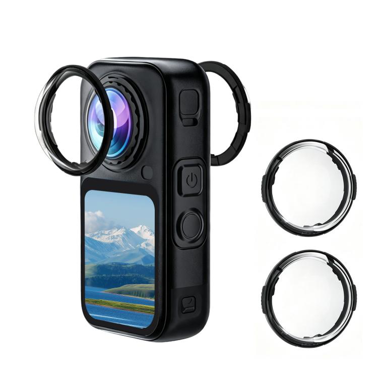Compatible For Insta360 X6 2 PCS/Pack PULUZ Rotation Lock PC Lens Guard Protective Cover