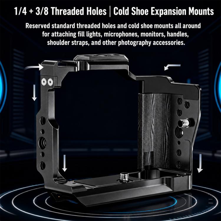 Compatible For Canon EOS R50 V PULUZ Live Streaming Camera Cage Expansion Mount Frame, For Canon EOS R50 V