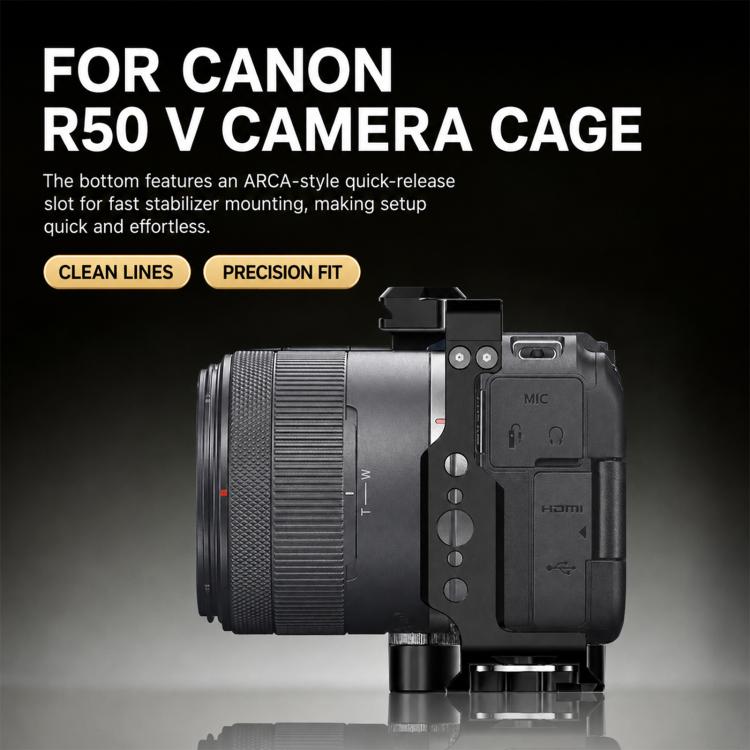 Compatible For Canon EOS R50 V PULUZ Live Streaming Camera Cage Expansion Mount Frame, For Canon EOS R50 V