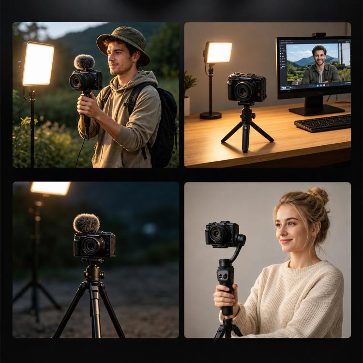 Compatible For Canon EOS R50 V PULUZ Live Streaming Camera Cage Expansion Mount Frame, For Canon EOS R50 V