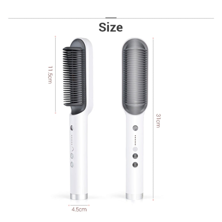 Hair Straightener Electric Straight Hair Curler Comb Brush PTC Heating Ceramic Straight Hair Brush - Do not touch the...