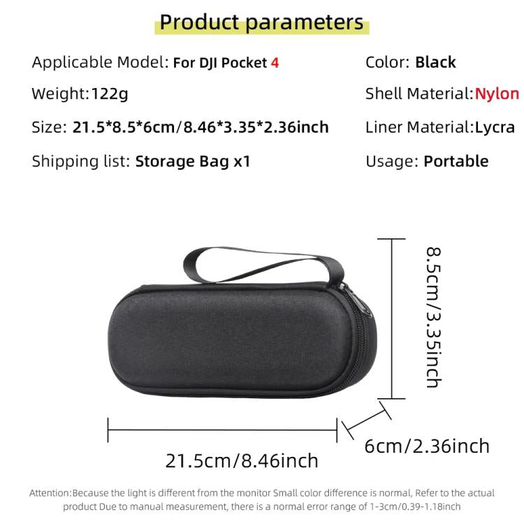 Portable Carrying Bag Anti-scratch Hard Protective Shell, For DJI Osmo Pocket 4 | PartsWorld