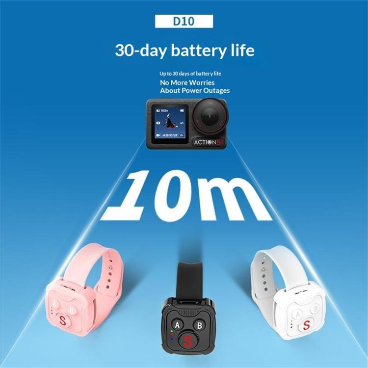 D10 Wireless Controller BT Remote Control For DJI Action, GoPro, Insta360 Action Cameras | PartsWorld