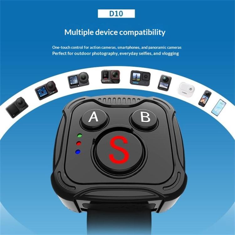 D10 Wireless Controller BT Remote Control For DJI Action, GoPro, Insta360 Action Cameras | PartsWorld