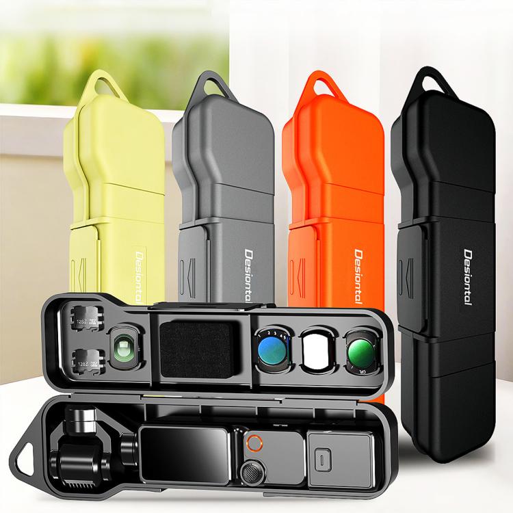 Compatible Desiontal Hard Shell Storage Box with Filter Slot & SD Card Slot, For DJI Osmo Pocket 4 / 3