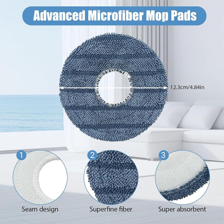 Replacement Mop Pads for Eufy Omni C20 – Washable Microfiber, 4 Pack