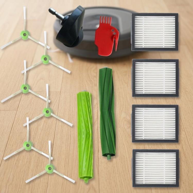 For iRobot Roomba E5 E6 i7 i7+ Complete Replacement Kit – Main Brush + Side Brush + HEPA Filter (13 Pieces)
