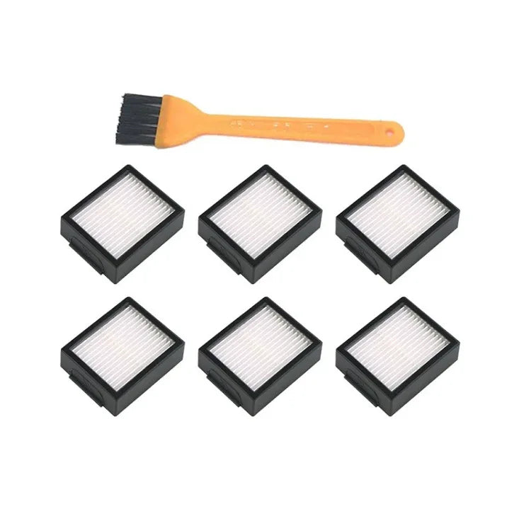 HEPA Filter & Cleaning Brush Set for iRobot Roomba i7, i7+, E5 & E6 – 6 Filters + 1 Brush product image