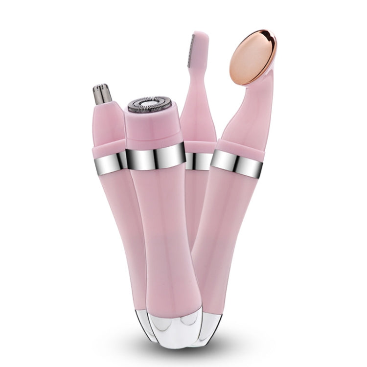 4 In 1 Electric Shaver Home Eyebrow Knife Massage Import Cleansing Instrument - Power supply: 1 AA battery (not