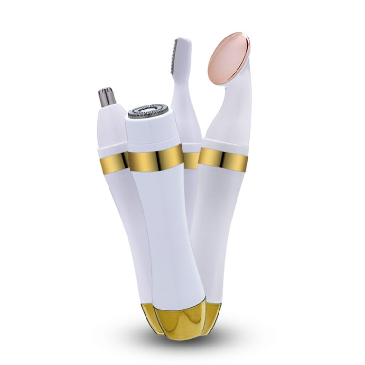 4 In 1 Electric Shaver Home Eyebrow Knife Massage Import Cleansing Instrument - Power supply: 1 AA battery (not