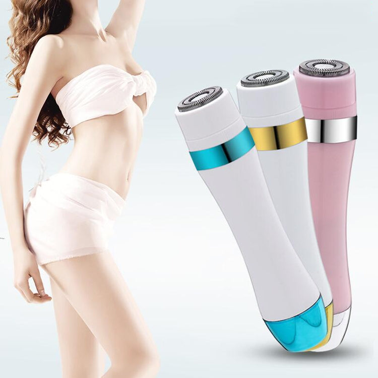 4 In 1 Electric Shaver Home Eyebrow Knife Massage Import Cleansing Instrument - Power supply: 1 AA battery (not