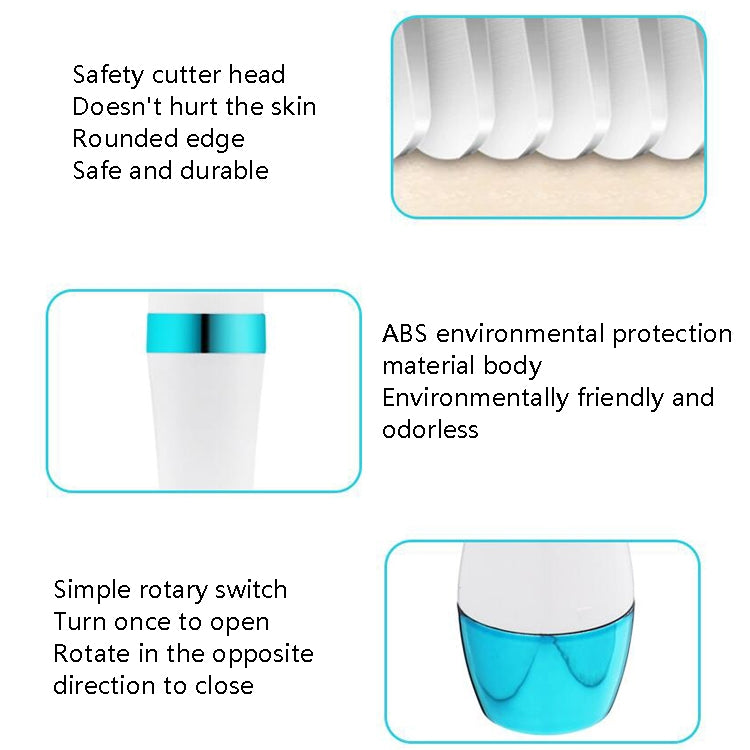 4 In 1 Electric Shaver Home Eyebrow Knife Massage Import Cleansing Instrument - Power supply: 1 AA battery (not