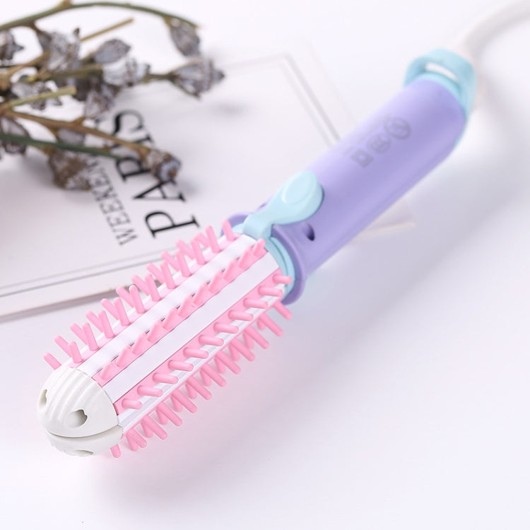 20W 2 in 1 Ceramic Glaze Mini Curler Comb - Voltage: 110-220V