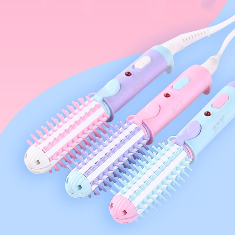 20W 2 in 1 Ceramic Glaze Mini Curler Comb - Voltage: 110-220V