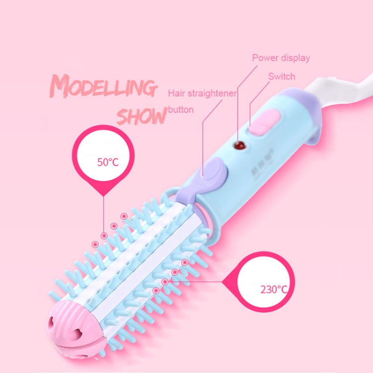 20W 2 in 1 Ceramic Glaze Mini Curler Comb - Voltage: 110-220V