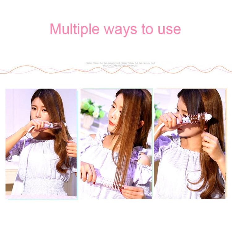 20W 2 in 1 Ceramic Glaze Mini Curler Comb - Voltage: 110-220V