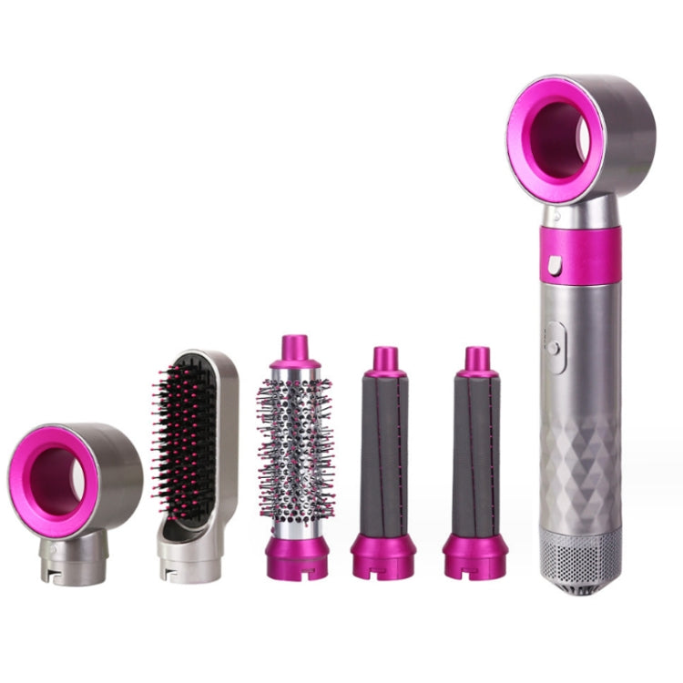 5 In 1 Hot Air Comb Automatic Curling Iron Curling & Straightening Hair Styling Comb Hair Dryer - Anti-scald rubber...