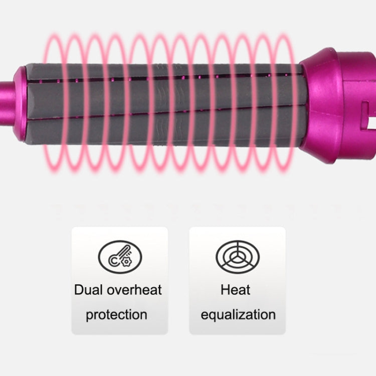 5 In 1 Hot Air Comb Automatic Curling Iron Curling & Straightening Hair Styling Comb Hair Dryer - Anti-scald rubber...