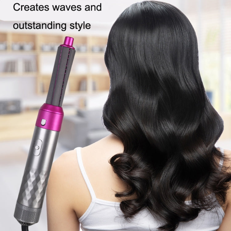 5 In 1 Hot Air Comb Automatic Curling Iron Curling & Straightening Hair Styling Comb Hair Dryer - Anti-scald rubber...