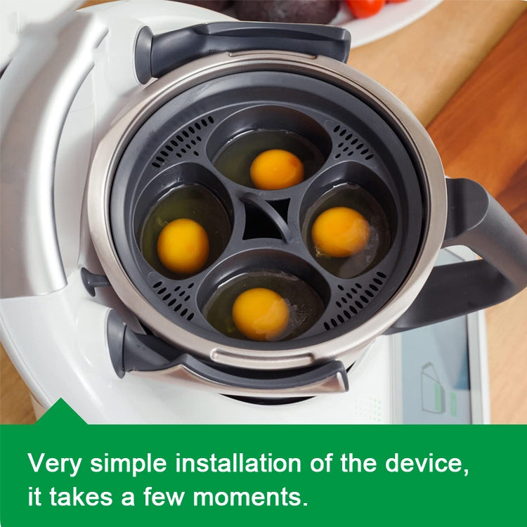 4 -in-1 Egg Cooker For Thermomix TM5 TM6 Multifunction Pot Steamer Tray, 4-in-1