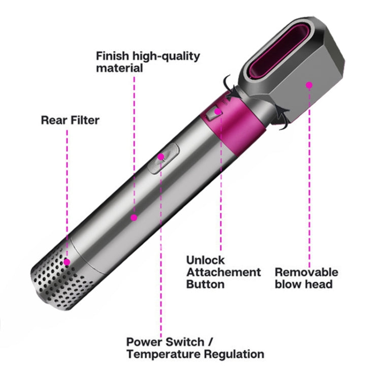 5 In 1 Hot Air Comb Automatic Curling Iron Square Model Hair Styling Comb Curling And Straightening - Thermal conductor...