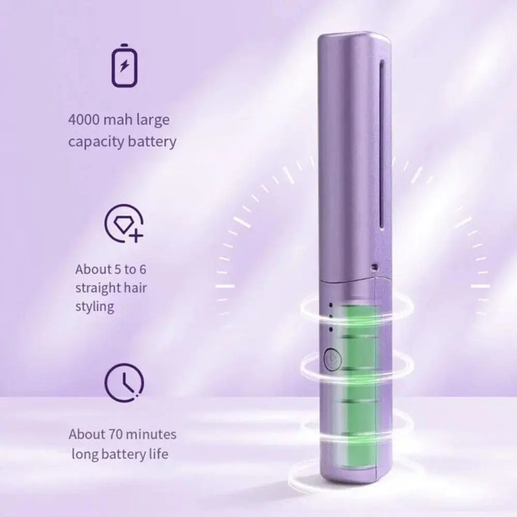 2 In 1 Portable USB Rechargeable Hair Curler Dual Usage Hair Straightening Comb - Rated frequency: 50Hz