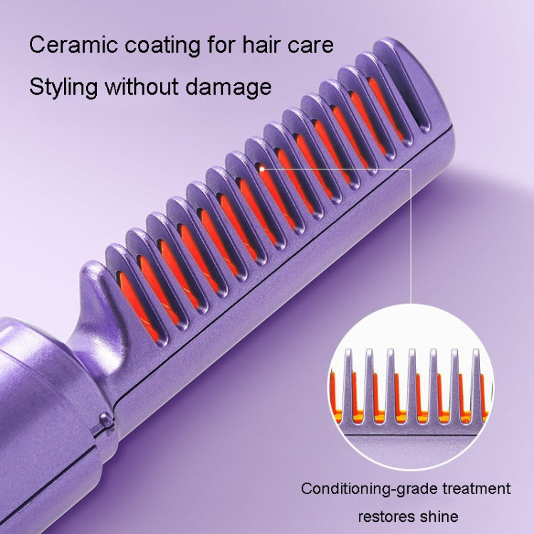 2 In 1 Portable USB Rechargeable Hair Curler Dual Usage Hair Straightening Comb - Rated frequency: 50Hz