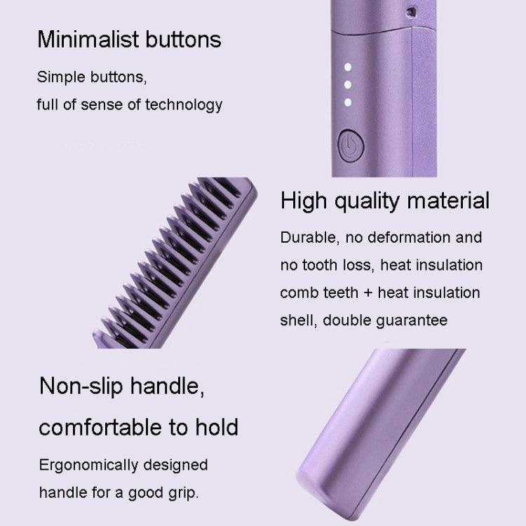 2 In 1 Portable USB Rechargeable Hair Curler Dual Usage Hair Straightening Comb - Rated frequency: 50Hz