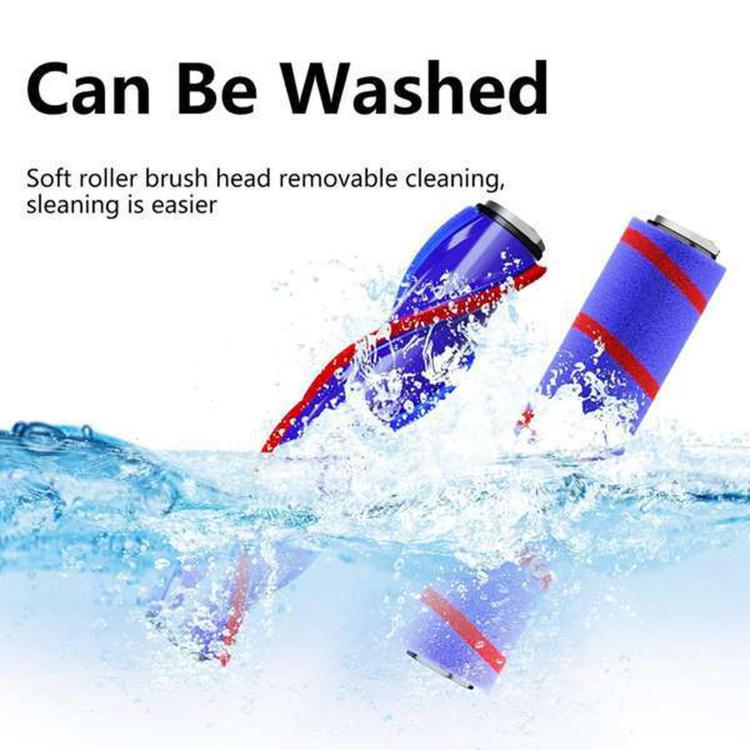 Replacement Brush Roll for Dyson V7 V8 V10 V11 V15 – V-Shaped & Soft Velvet Roller