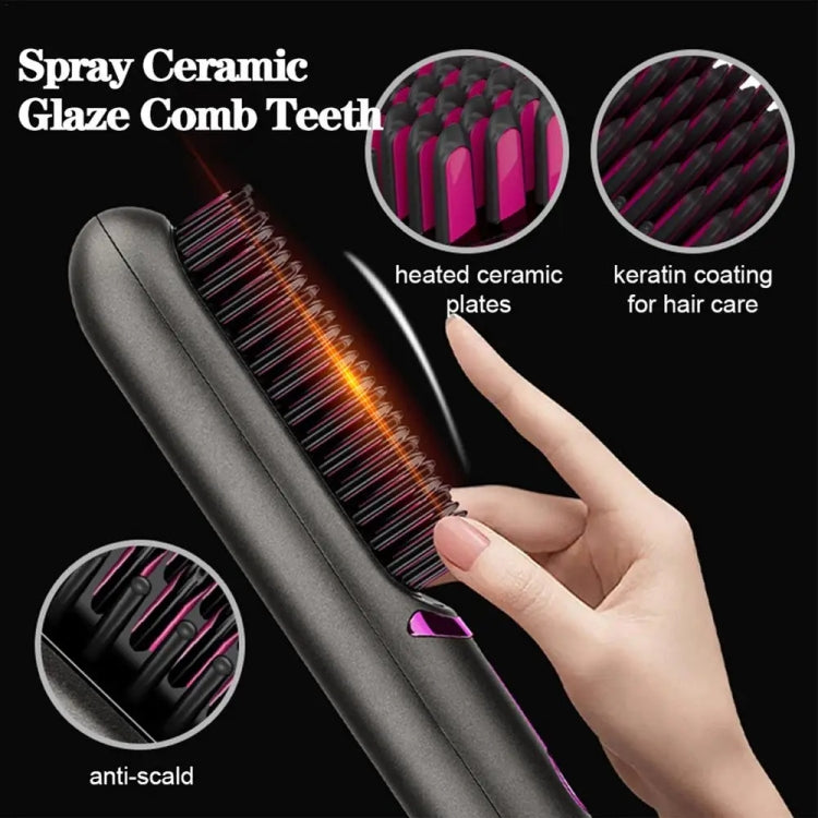 Wireless Hair Straightening Comb USB Charging Curling Iron - Battery: 5V 1-2A 5200mAh