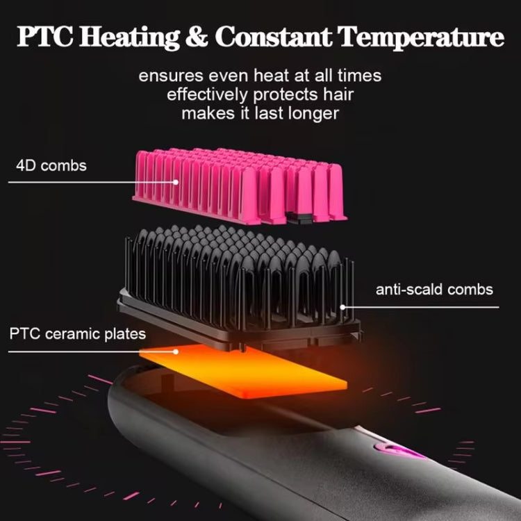 Wireless Hair Straightening Comb USB Charging Curling Iron - Battery: 5V 1-2A 5200mAh