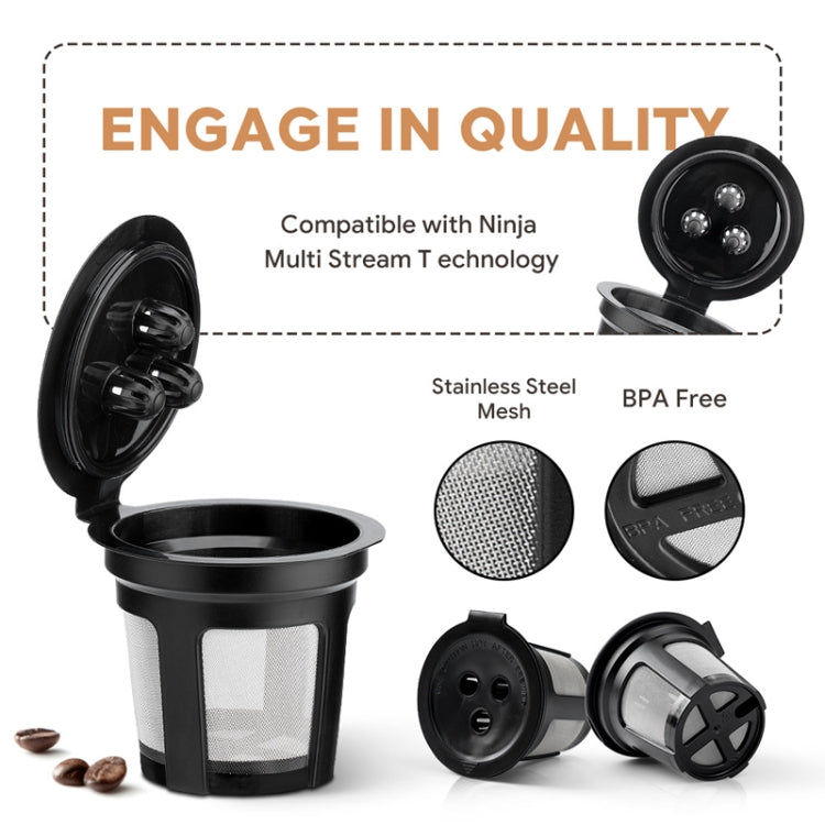 Dual Brew Coffee Machines Three Holes Coffee Capsule Filter, For Ninja