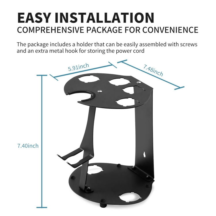 For Dyson Airwrap Curling Iron Desktop Storage Rack Wall-mounted Carbon Steel Bracket - compatible with Dyson