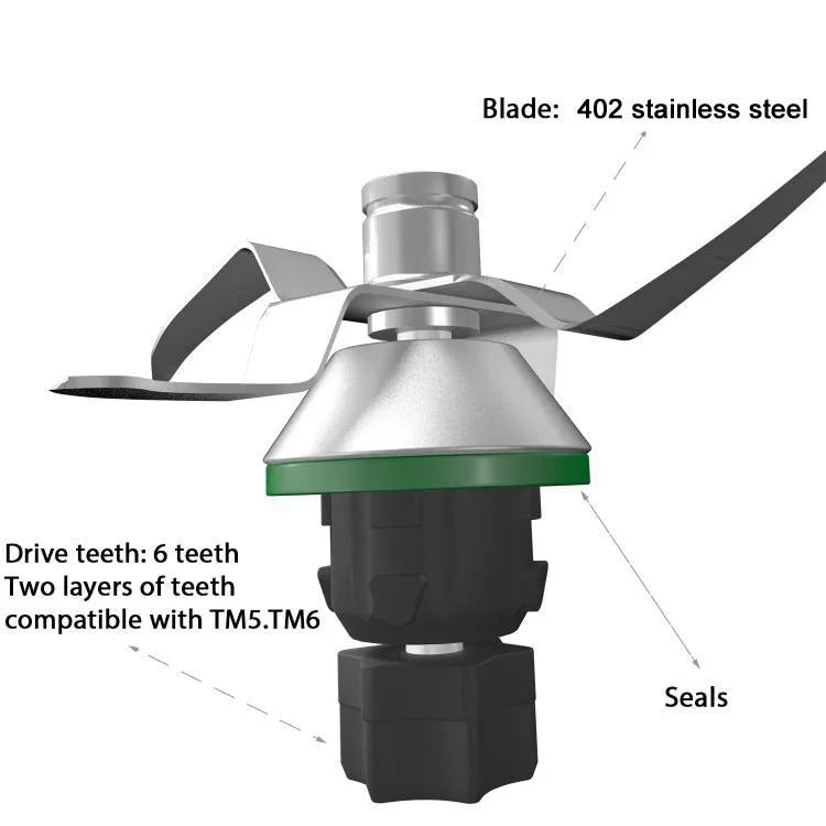 Stainless Steel Blade Knife for Thermomix TM5 & TM6 – Includes Seal product image