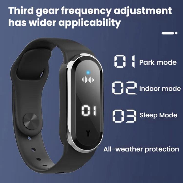 3-in-1 Anti-Static Bracelet Watch – Ultrasonic Mosquito Repellent, Digital Clock, 130Hr Battery