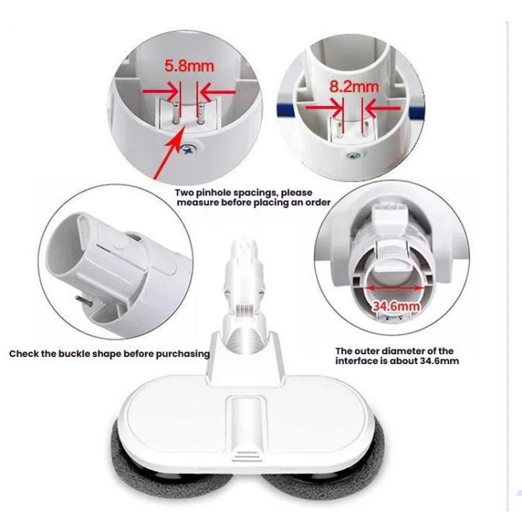 Electric Rotating Mop Head with Water Tank for Xiaomi Dreame & Dyson | Vacuum + Mop + Polish 3-in-1