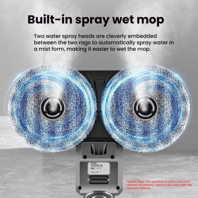 2-in-1 Electric Spray Mop Attachment for Dyson V7 V8 V10 V11 V15 | Auto Mist + LED + 4 Reusable Pads