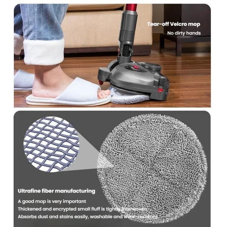 4-in-1 UV-C Sterilizer Electric Mop Head for Dyson V7 V8 V10 V11 | 300ml Tank + LED + Rotating Pads